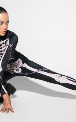 Angel Skeleton Halloween Costume Women, Get Your Spooky Vibes with This Halloween full Body Suit