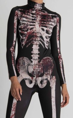 Bloody Skeleton Halloween Costume Women, Get Your Spooky Vibes with This Halloween full Body Suit