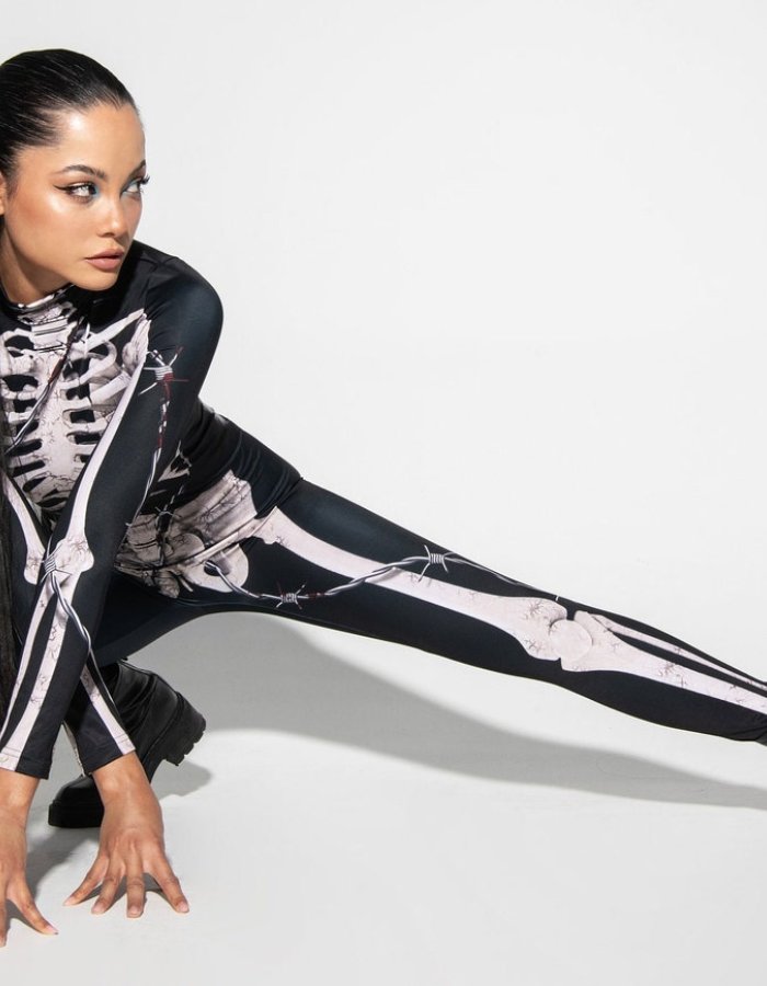 Angel Skeleton Halloween Costume Women, Get Your Spooky Vibes with This Halloween full Body Suit