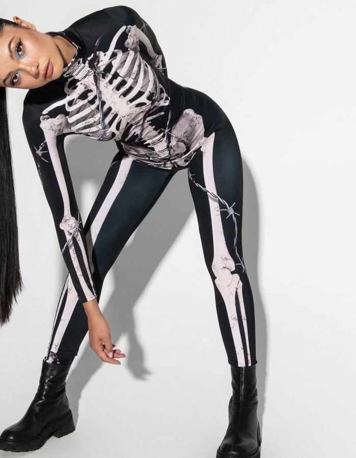 Angel Skeleton Halloween Costume Women, Get Your Spooky Vibes with This Halloween full Body Suit