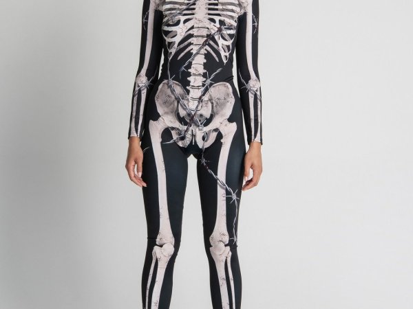 Angel Skeleton Halloween Costume Women, Get Your Spooky Vibes with This Halloween full Body Suit