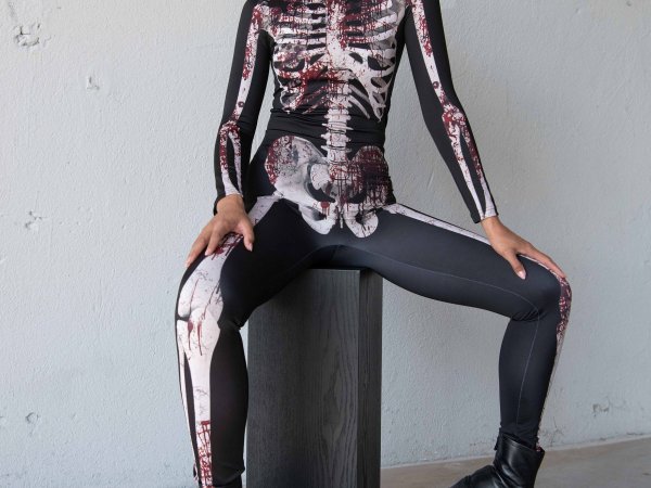 Bloody Skeleton Halloween Costume Women, Get Your Spooky Vibes with This Halloween full Body Suit